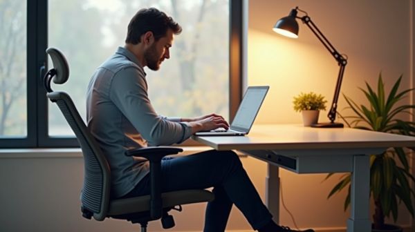 Adoptez le bureau assis debout électrique pour plus de confort