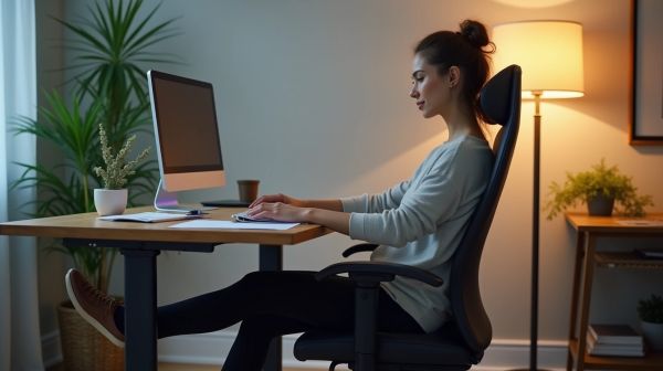 Adoptez le bureau assis debout électrique pour plus de confort